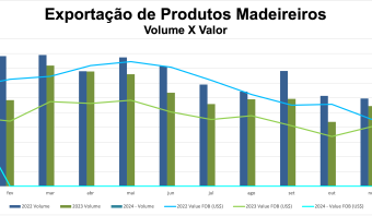 Exportações de madeira têm alta em Janeiro